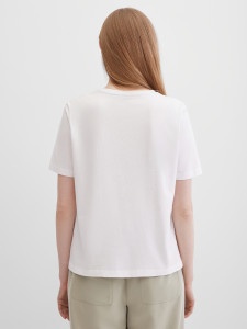 Футболка с принтом и пайетками