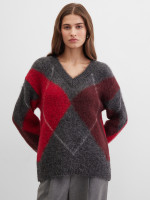 Пуловер из смесовой пряжи