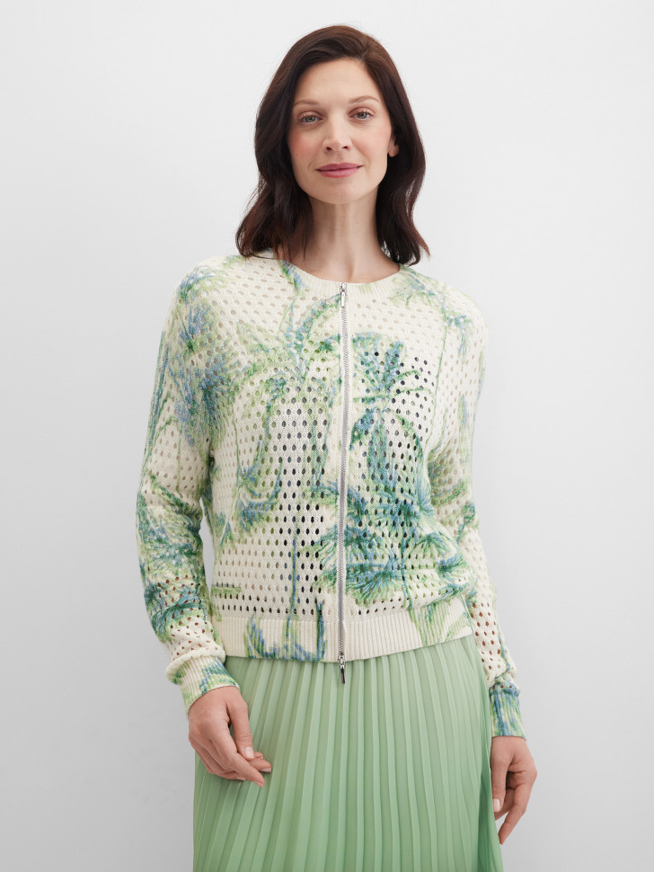 Кардиган перфорированный на молнии