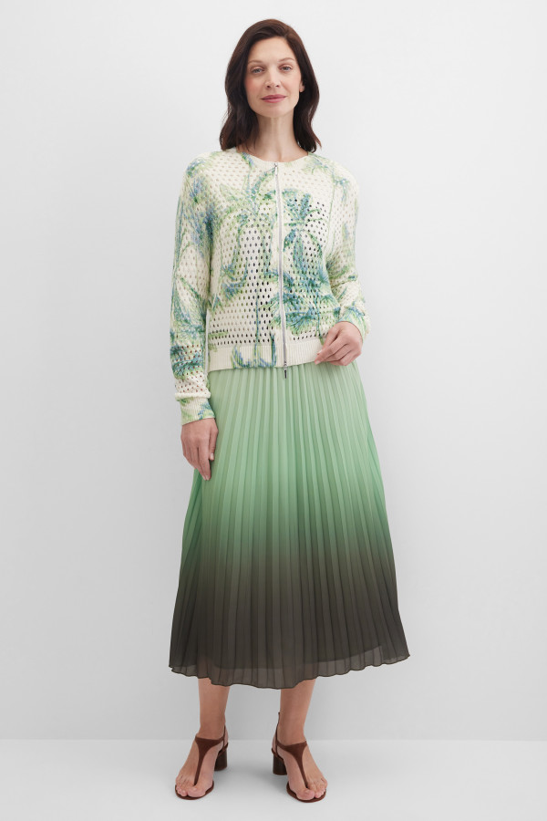 Кардиган перфорированный на молнии