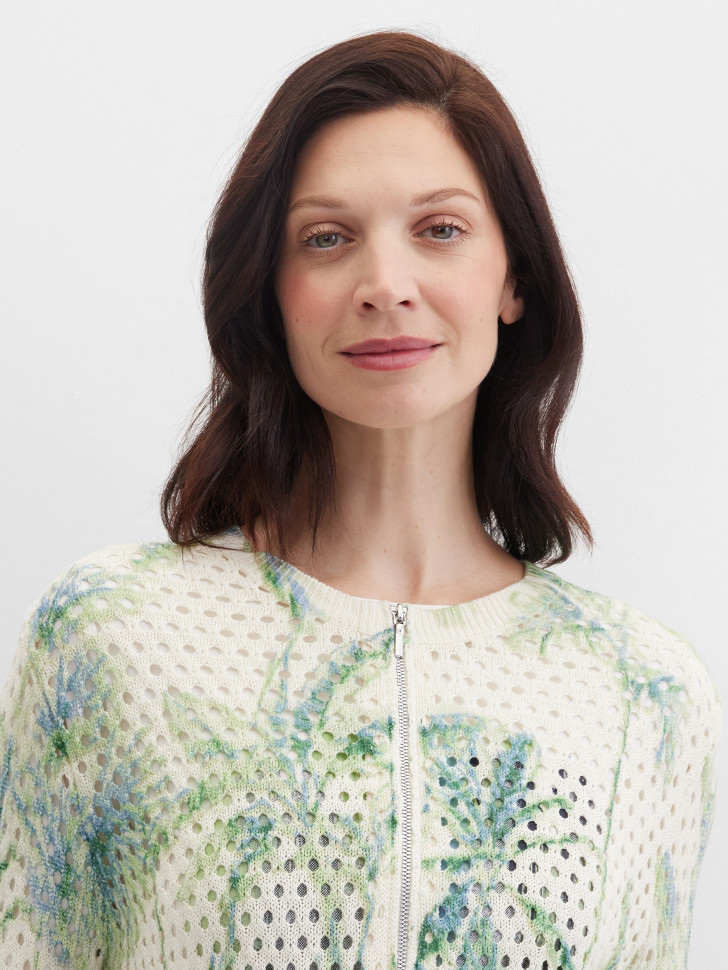 Кардиган перфорированный на молнии