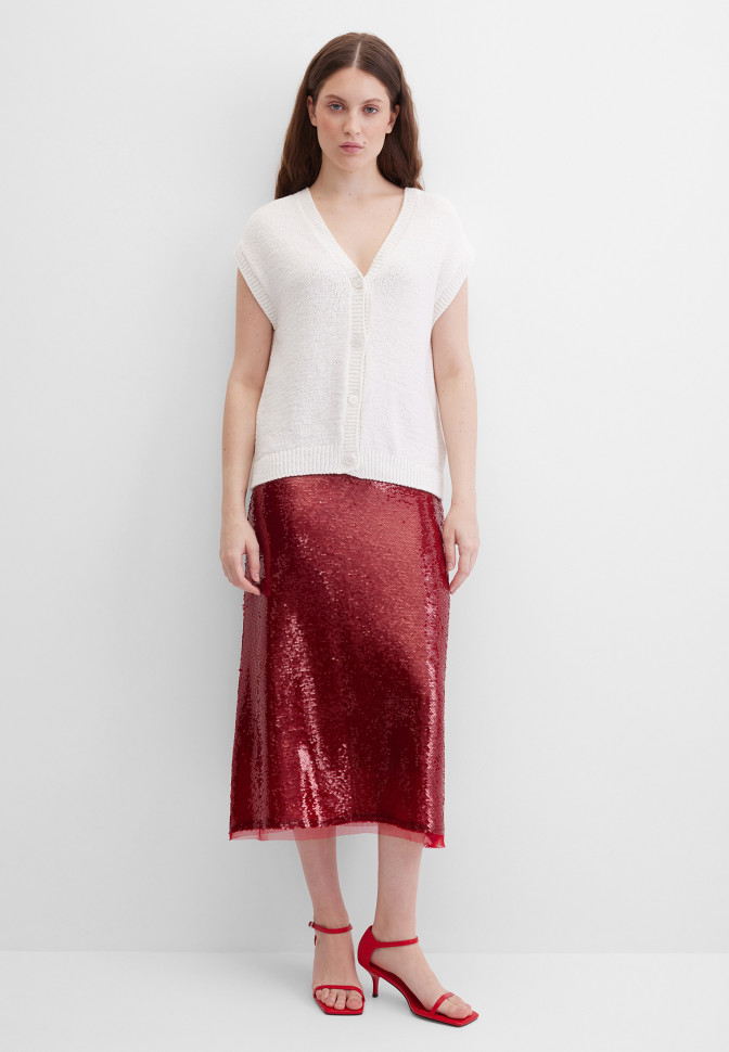 Жилет трикотажный на пуговицах