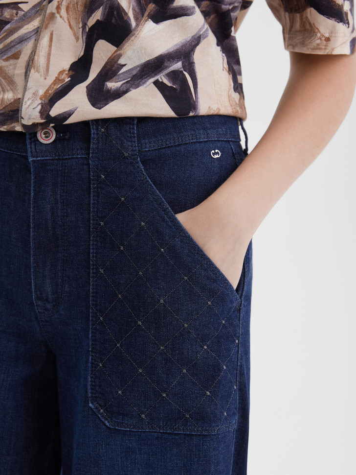 Джинсы широкие с карманами