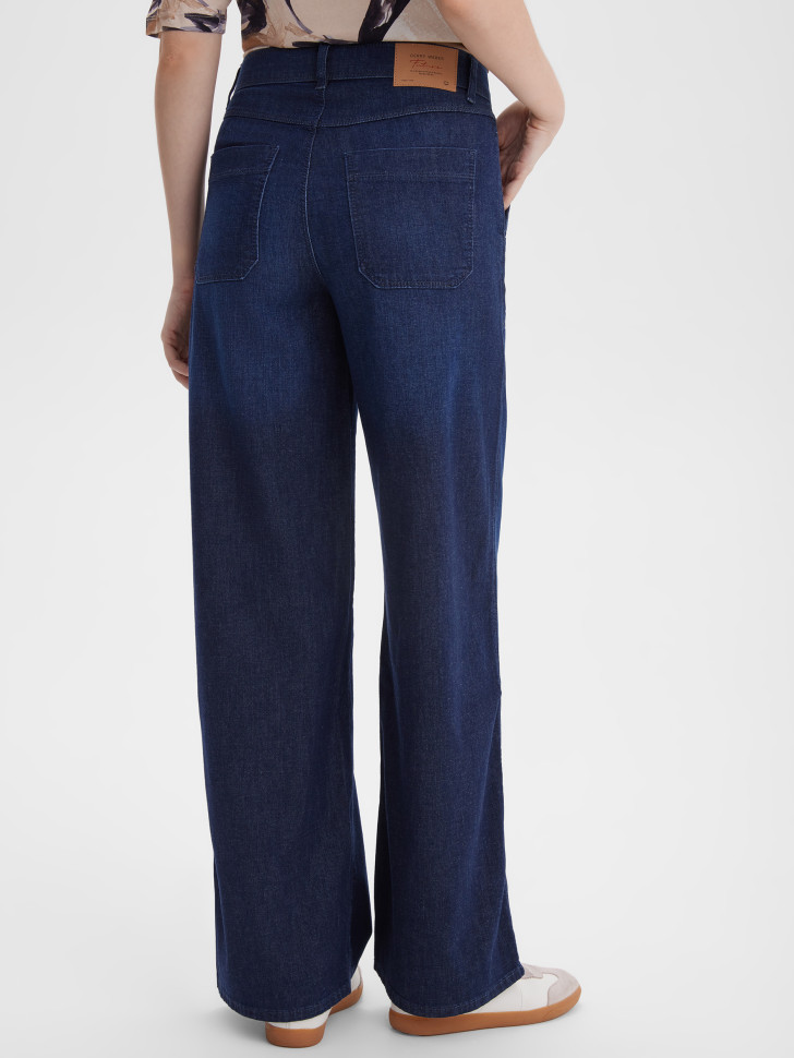 Джинсы широкие с карманами