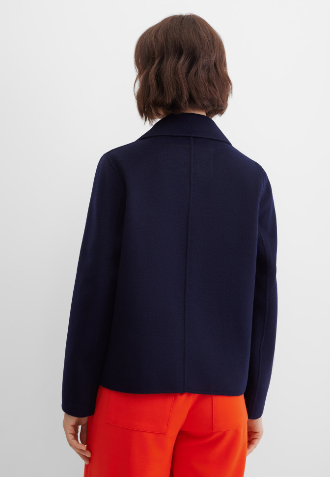 Жакет-куртка двубортный с шерстью