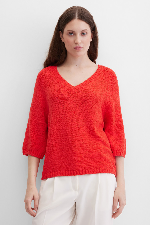 Пуловер из смесового хлопка