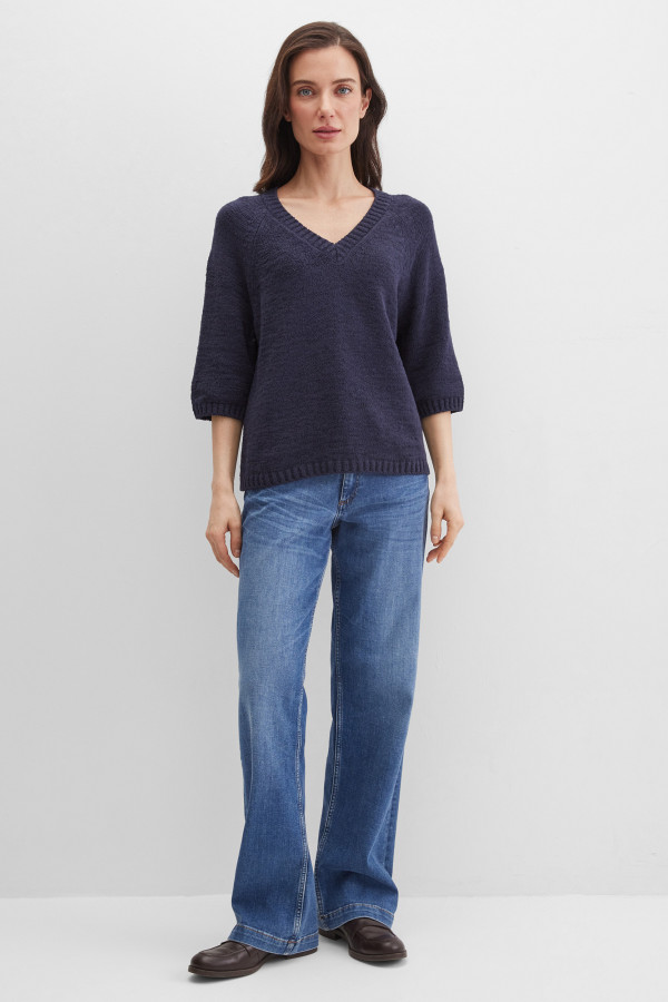 Пуловер из смесового хлопка