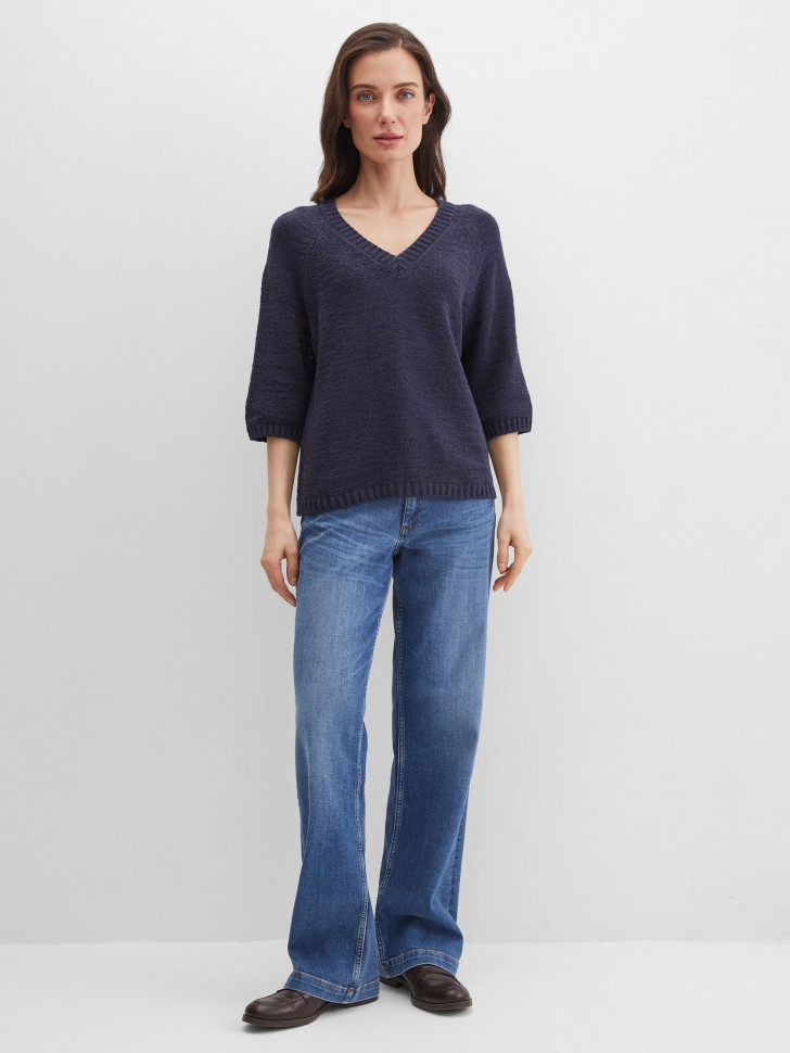 Пуловер из смесового хлопка