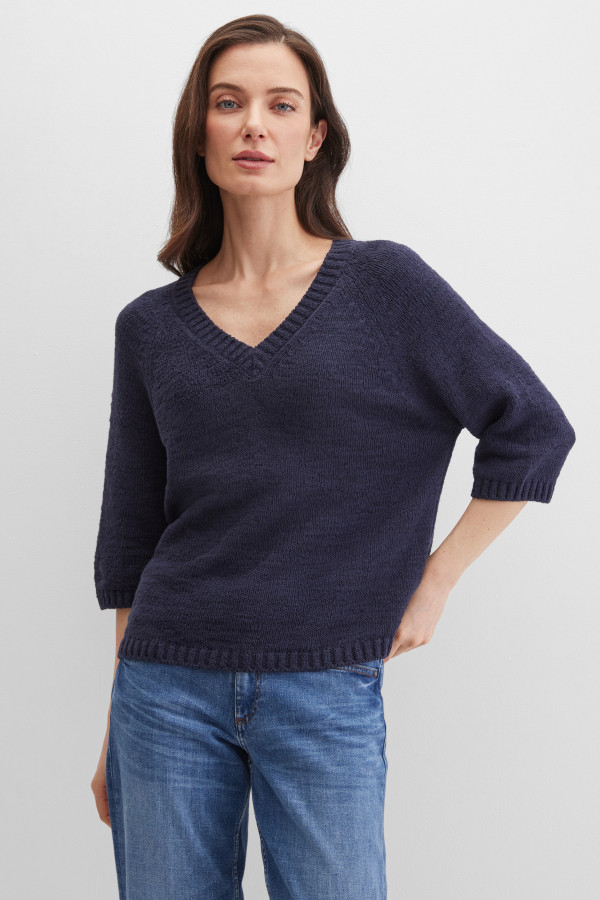 Пуловер из смесового хлопка