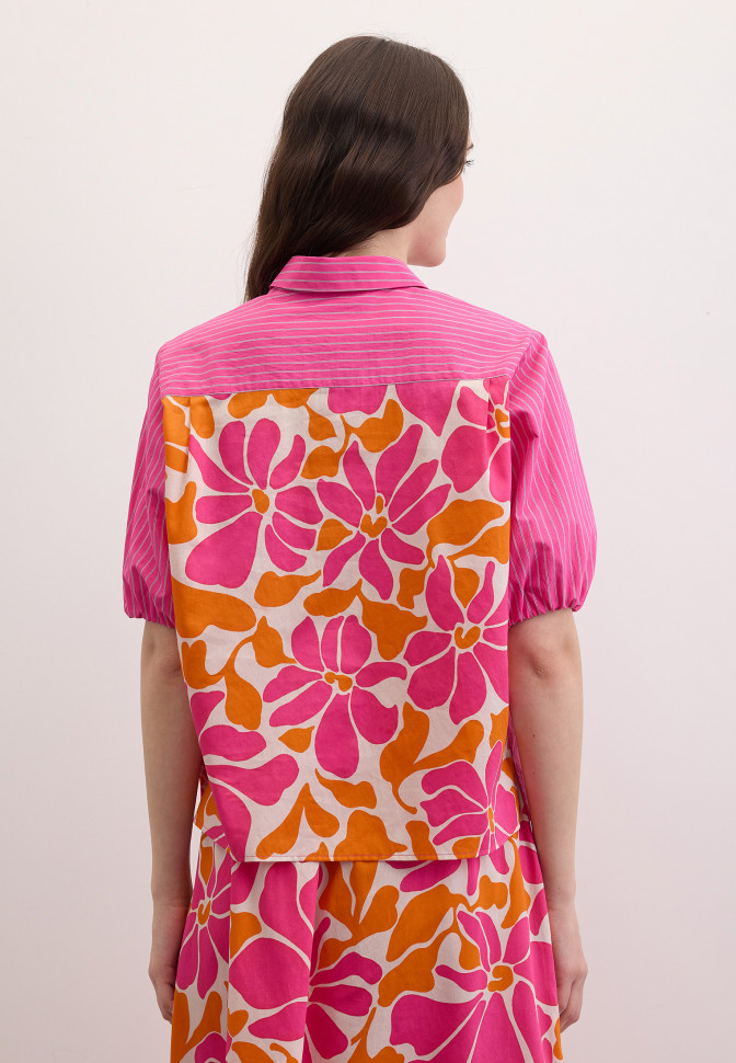 Рубашка свободная в полоску