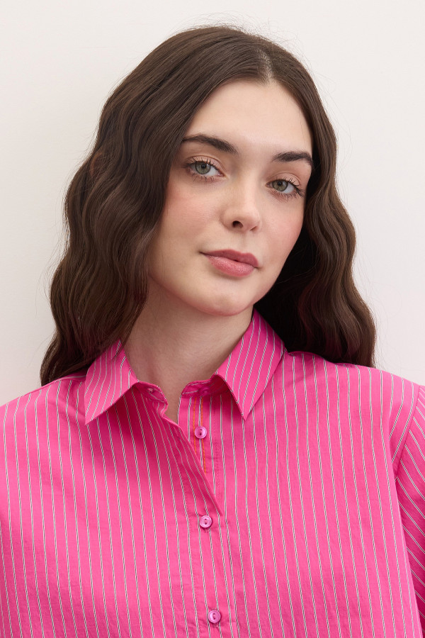 Рубашка свободная в полоску