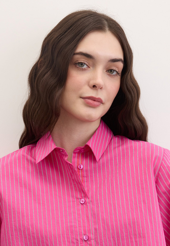 Рубашка свободная в полоску