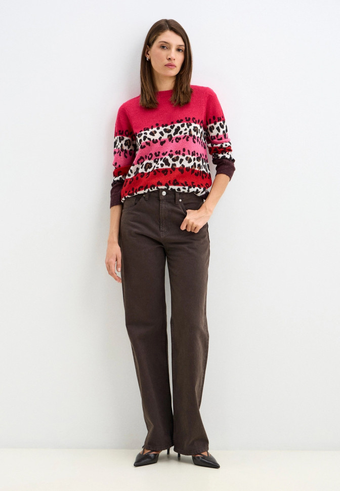 Джемпер с леопардовым принтом