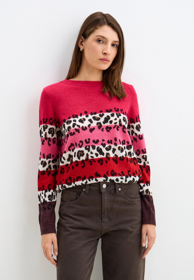 Джемпер с леопардовым принтом