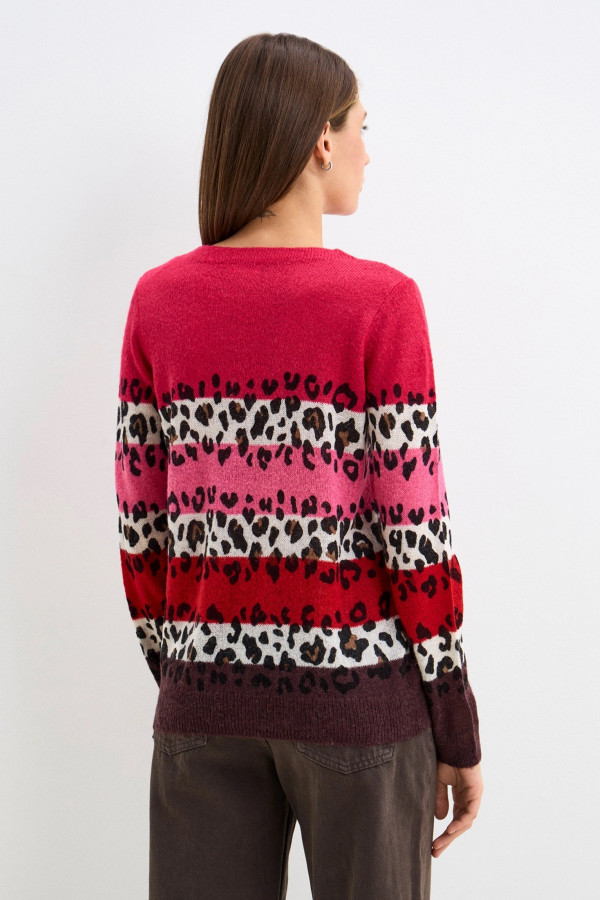 Джемпер с леопардовым принтом