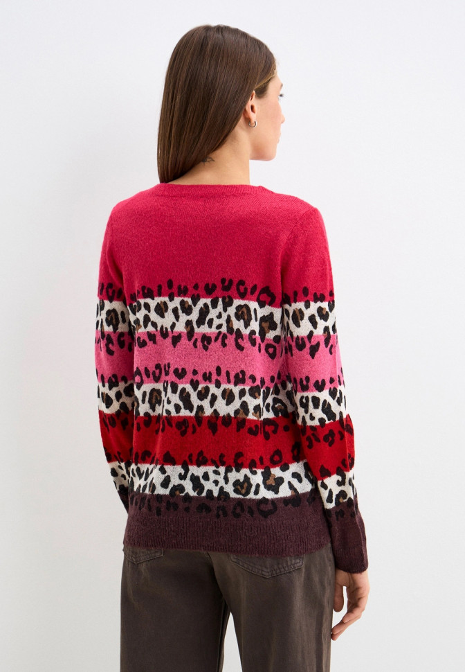 Джемпер с леопардовым принтом