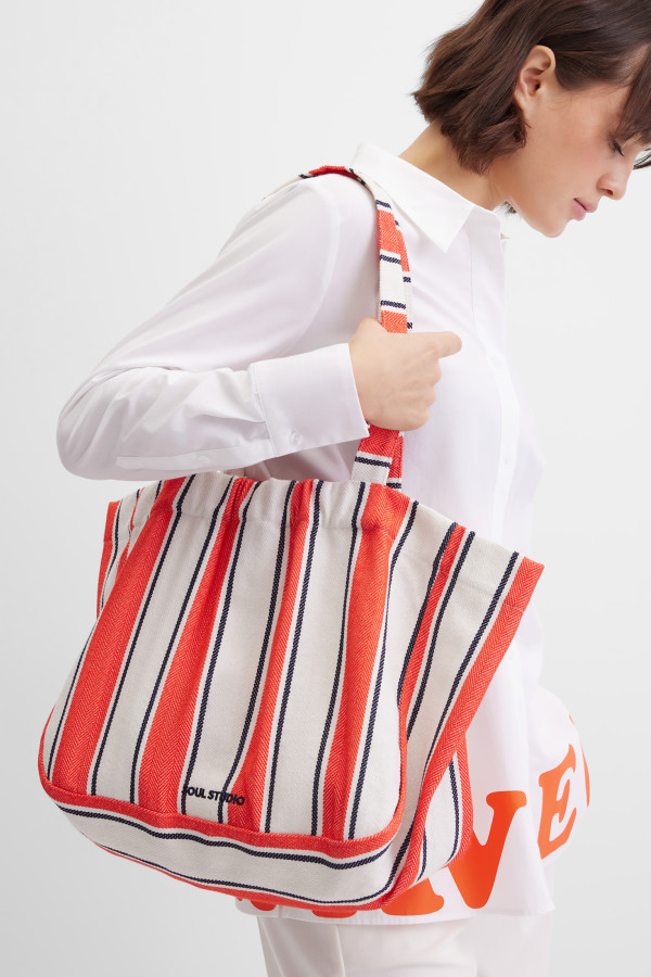 Сумка-шоппер в полоску