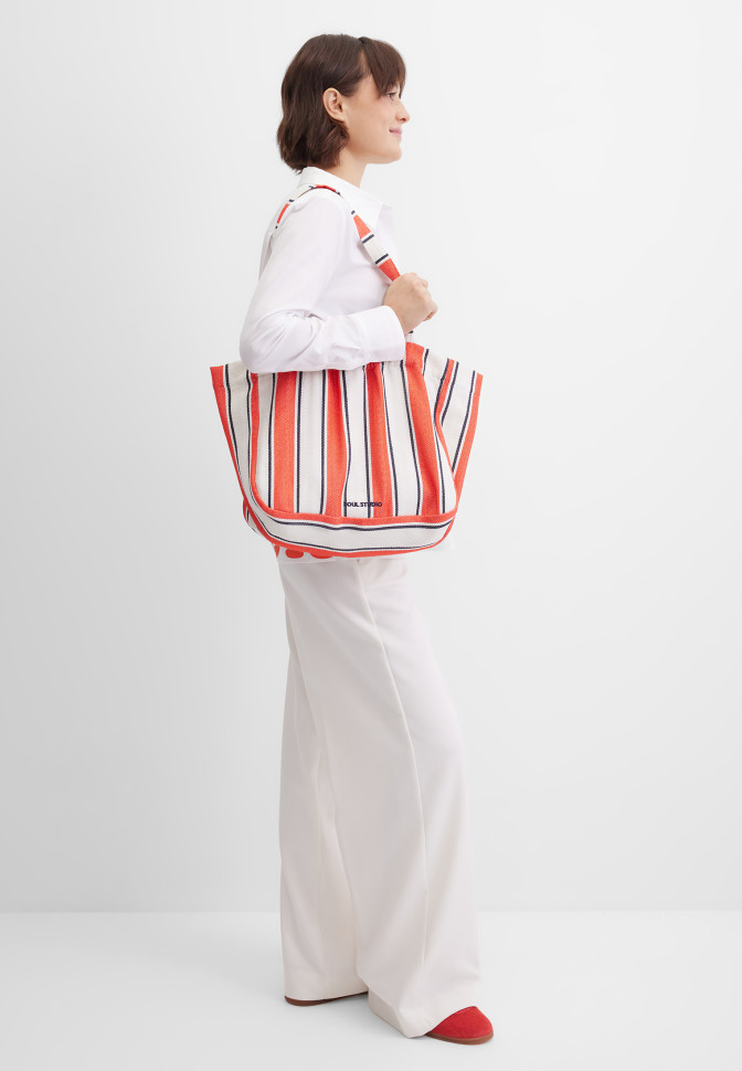 Сумка-шоппер в полоску