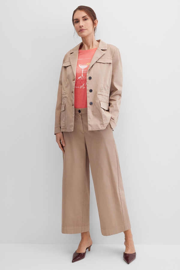 Жакет с накладными карманами