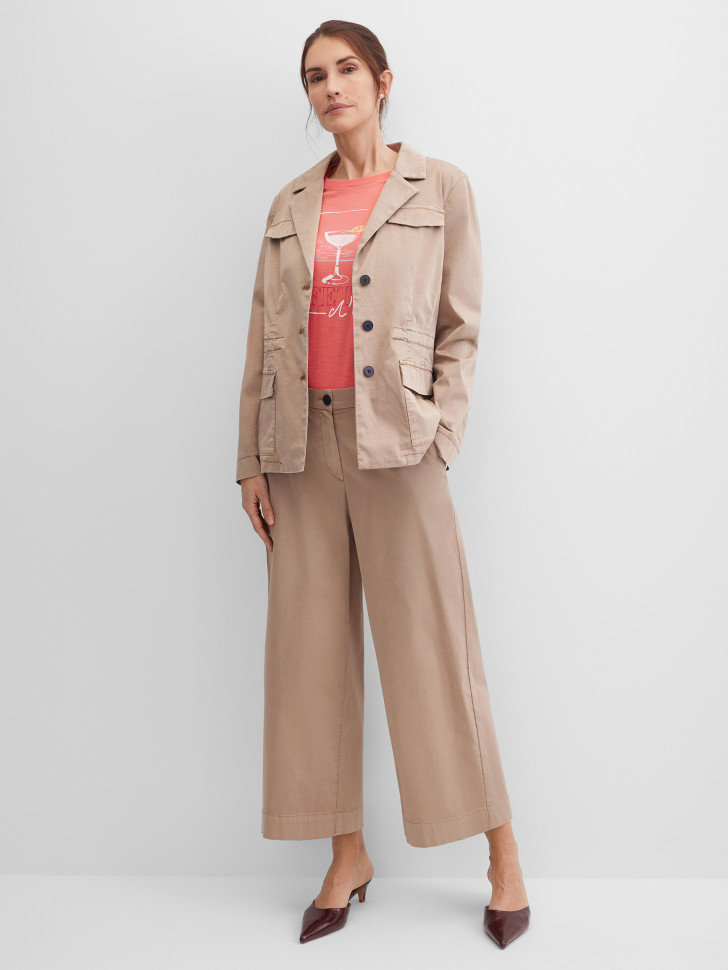 Жакет с накладными карманами