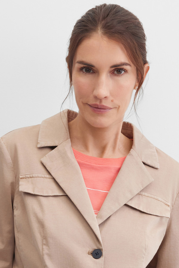 Жакет с накладными карманами