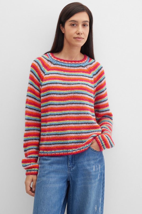 Джемпер крупной вязки с мохером