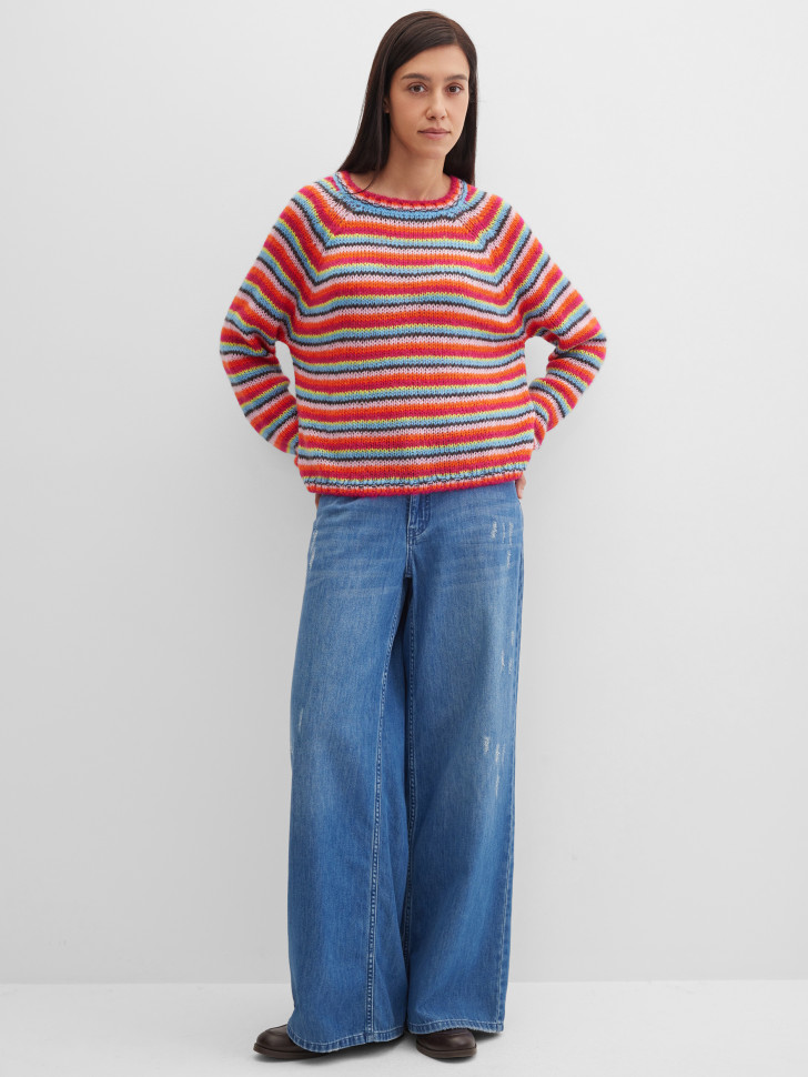 Джемпер крупной вязки с мохером