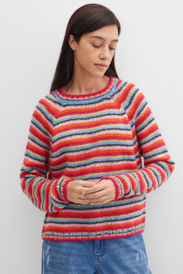 Джемпер крупной вязки с мохером