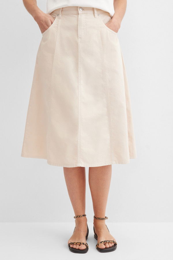 Юбка миди с добавлением льна