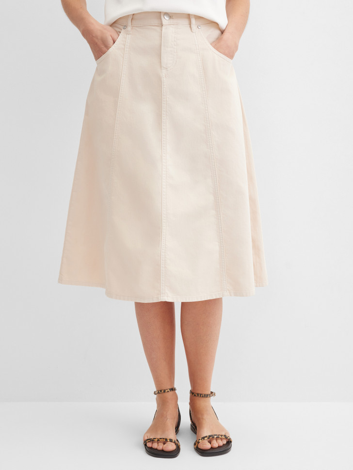 Юбка миди с добавлением льна