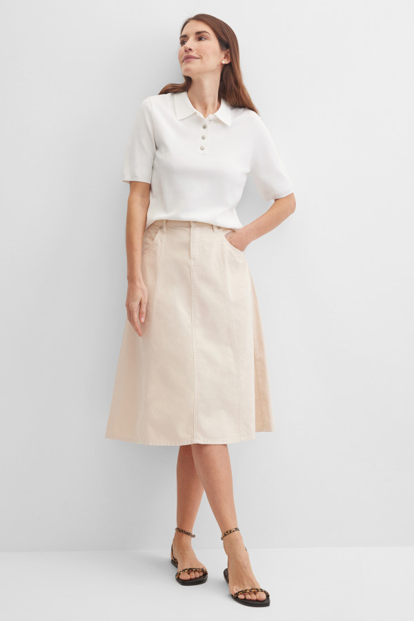 Юбка миди с добавлением льна