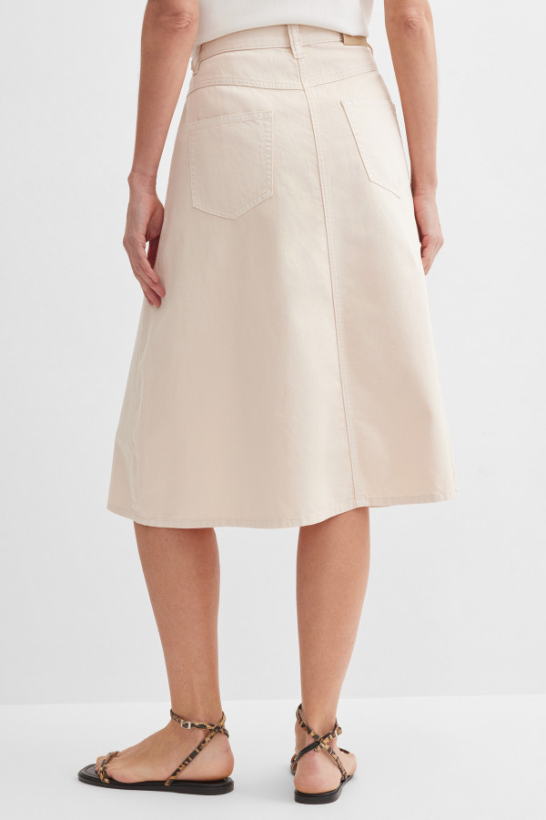 Юбка миди с добавлением льна