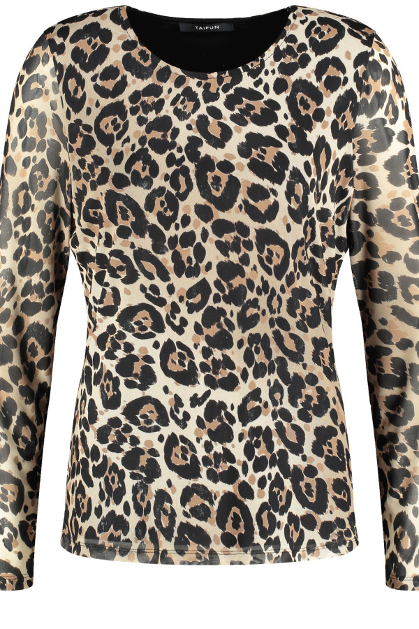 Лонгслив с леопардовым принтом