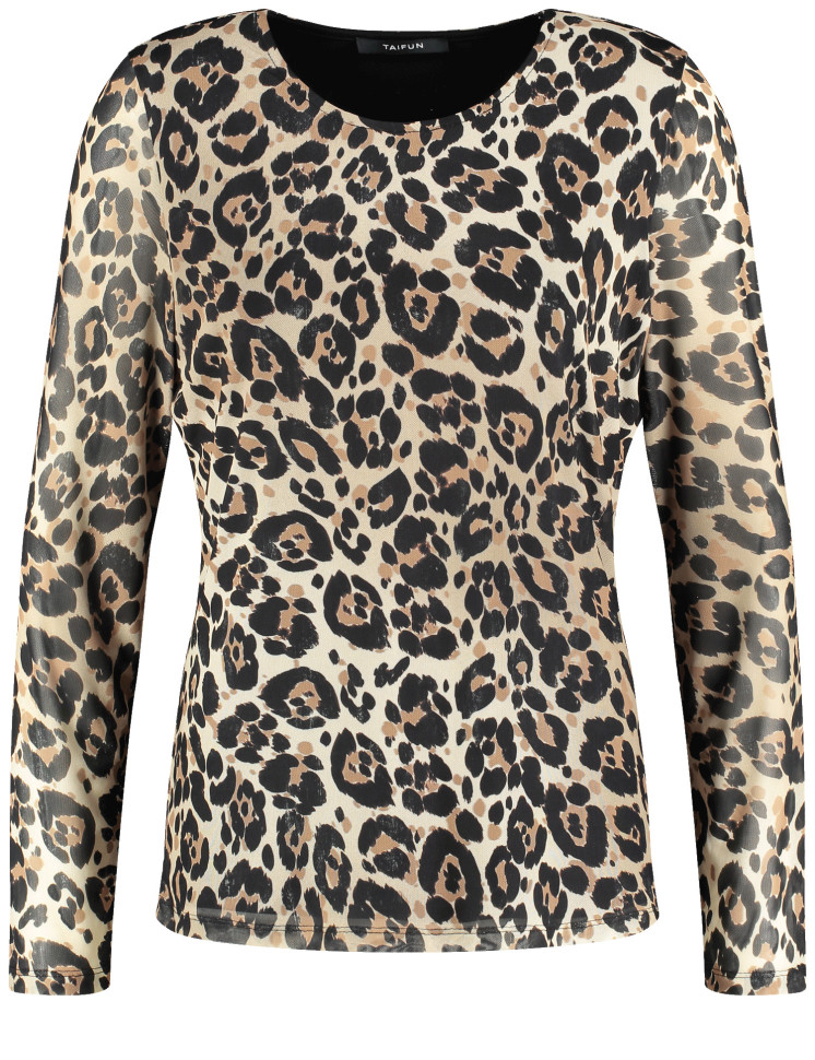 Лонгслив с леопардовым принтом