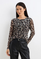 Лонгслив с леопардовым принтом