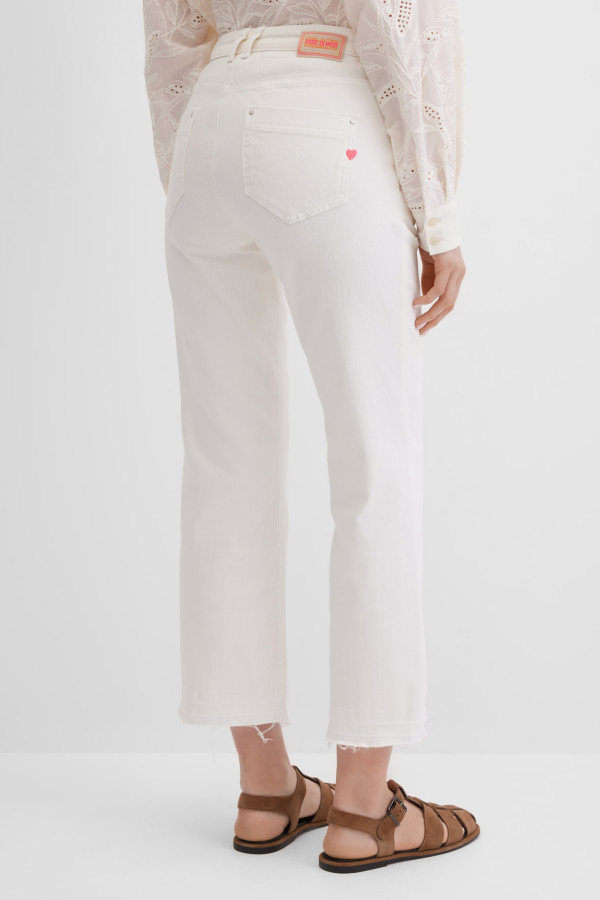 Джинсы клеш укороченные