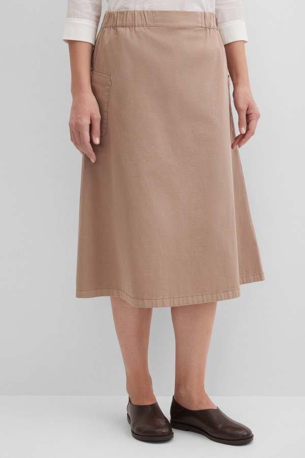 Юбка миди с накладными карманами