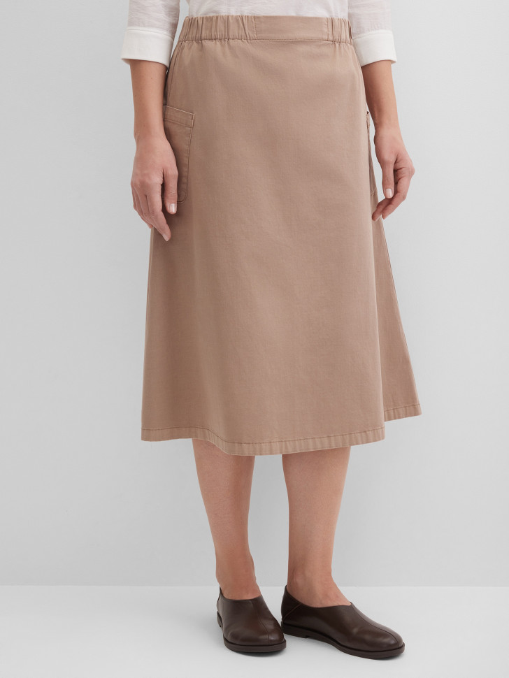 Юбка миди с накладными карманами
