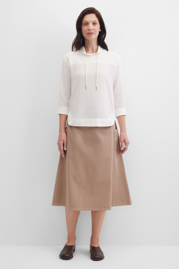 Юбка миди с накладными карманами