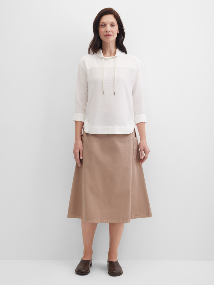 Юбка миди с накладными карманами