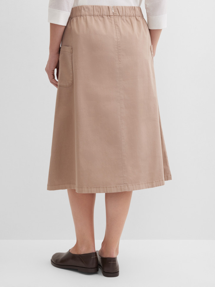 Юбка миди с накладными карманами