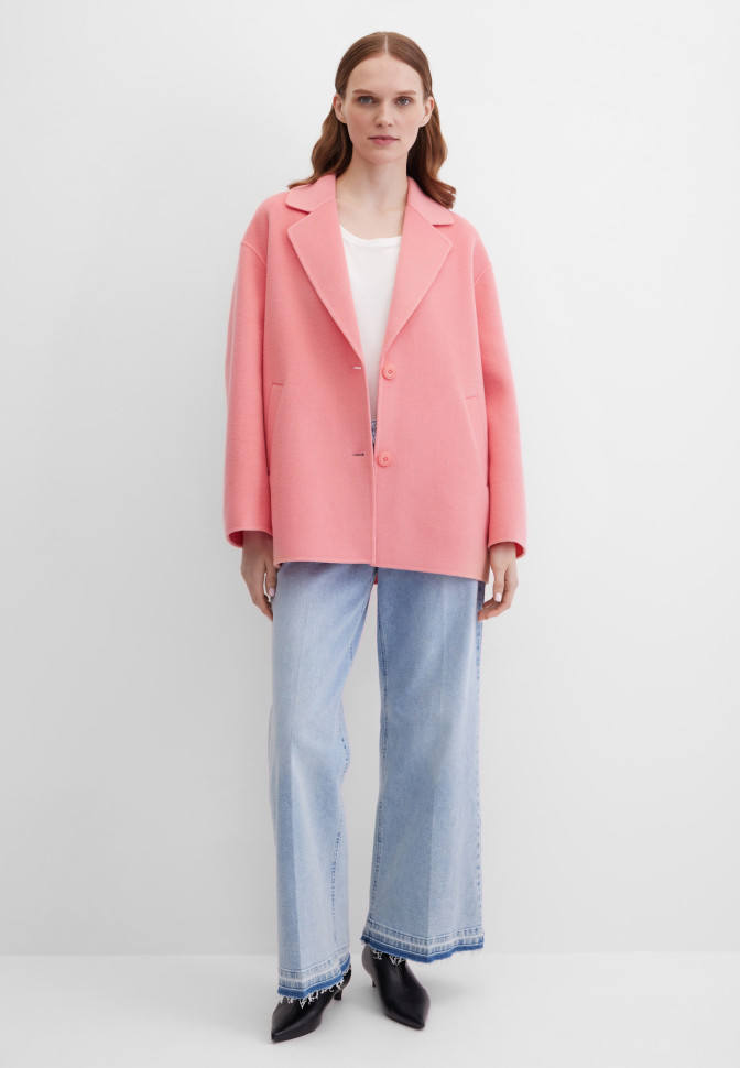 Пальто укороченное из шерсти