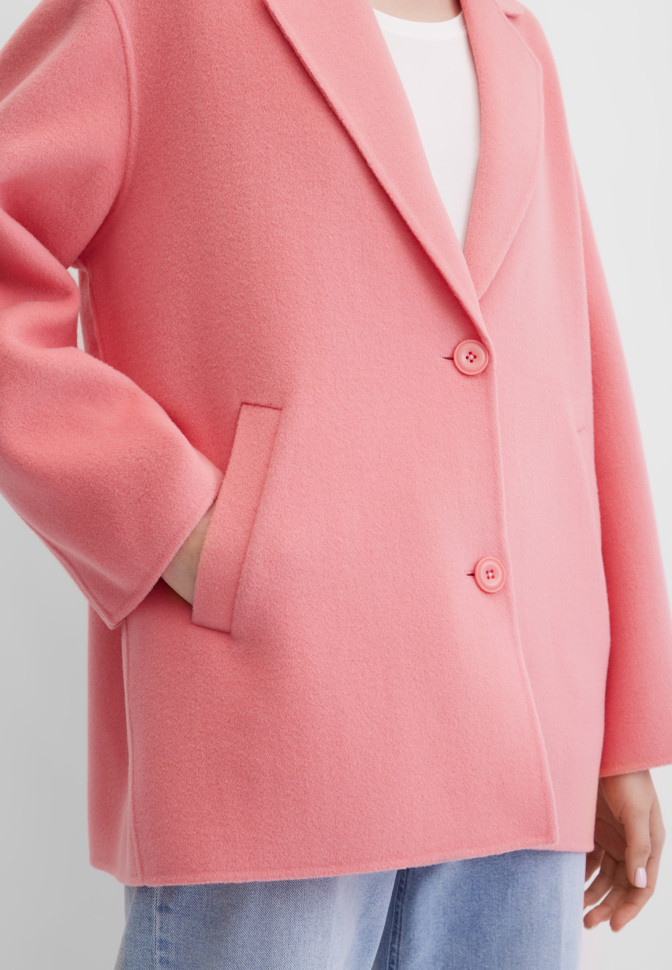 Пальто укороченное из шерсти