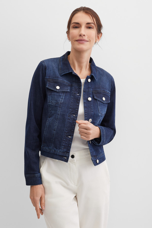 Куртка джинсовая с эффектом потертости