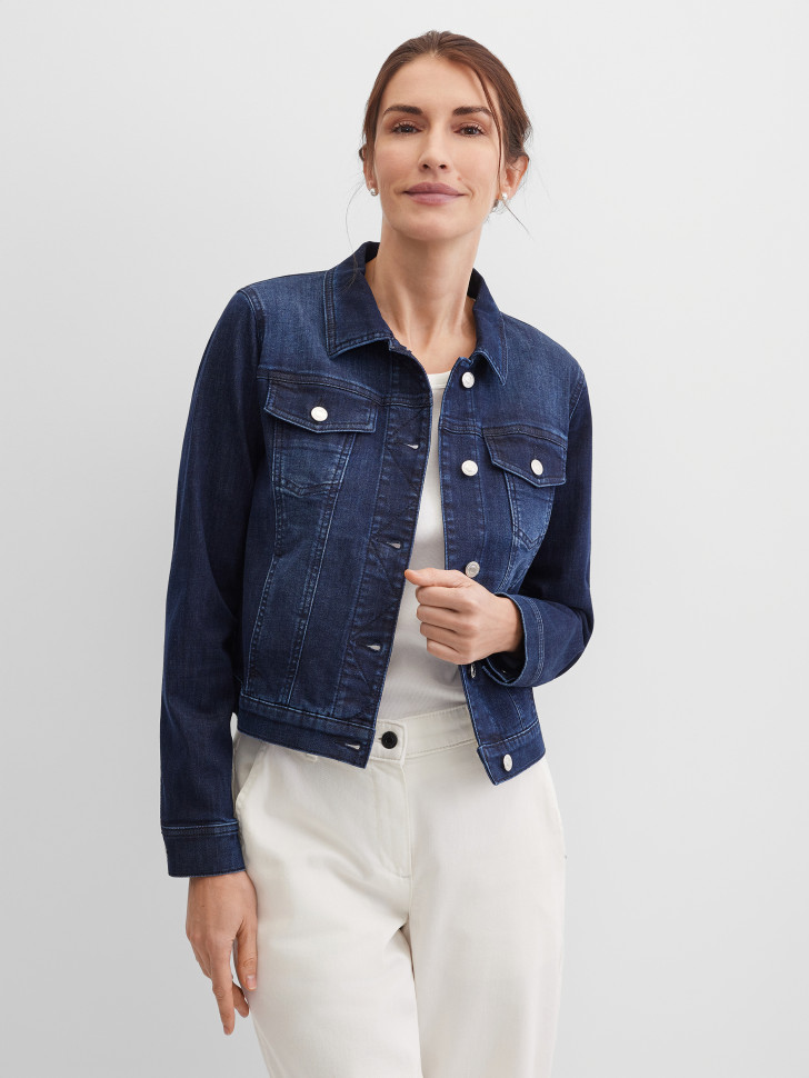 Куртка джинсовая с эффектом потертости