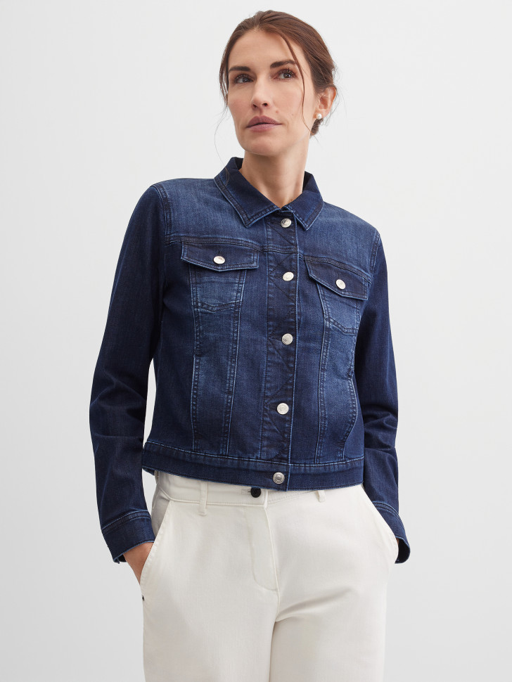 Куртка джинсовая с эффектом потертости