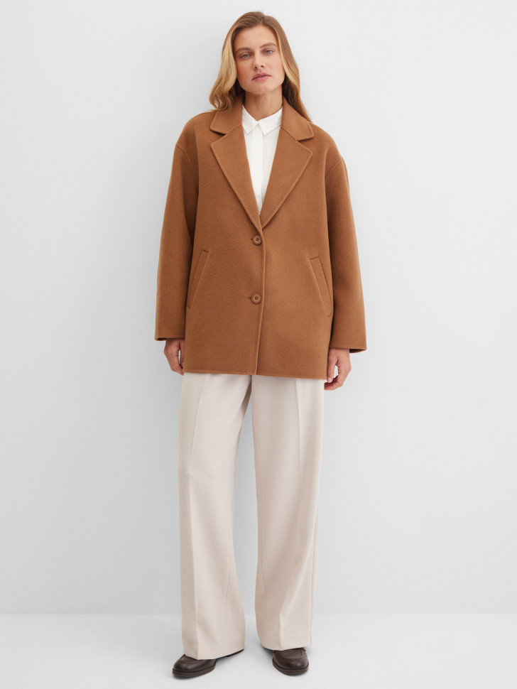 Пальто укороченное из шерсти