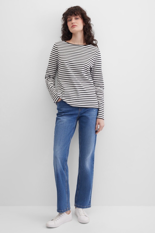 Лонгслив трикотажный в полоску