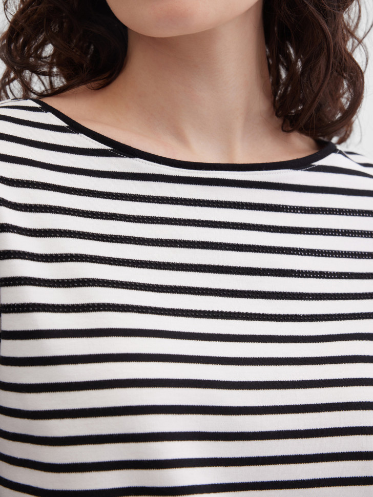 Лонгслив трикотажный в полоску