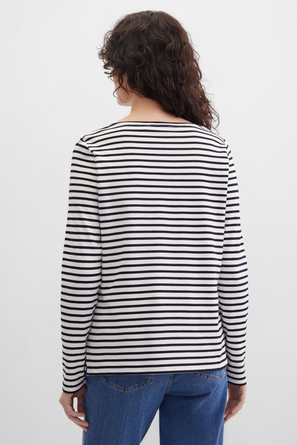 Лонгслив трикотажный в полоску